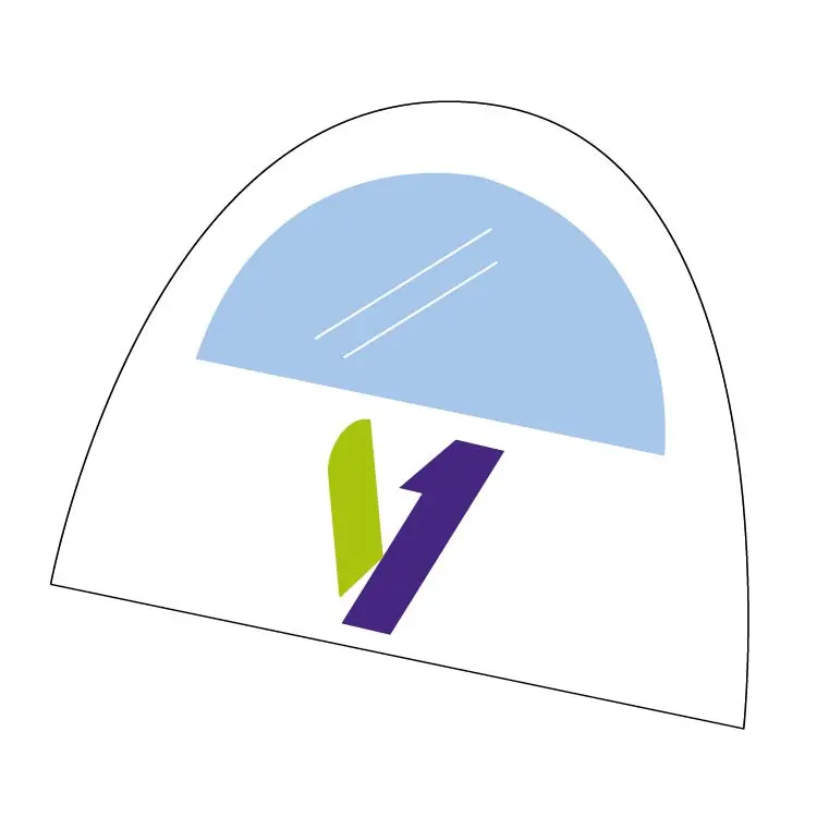 Face Latérale Tente Gonflable Couleur avec Fenetre