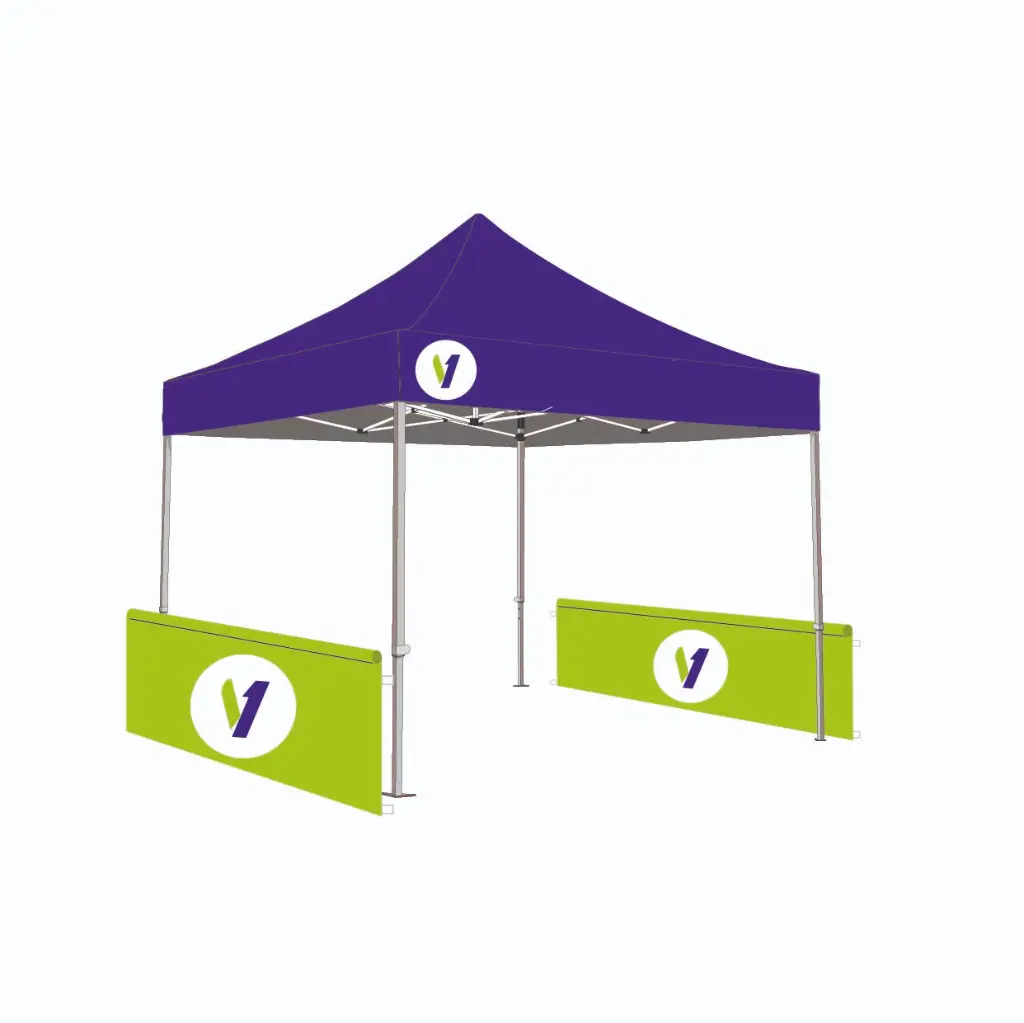 Pack Demi Mur  Tente Pliante Nomad'o polyester imprimé - Avec Structure