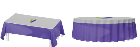 NAPPES IMPRIMEE TABLE 180/TABLE RONDE 122