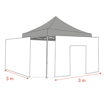 Pack Murs Tente Pliante Polyester Blanc Express