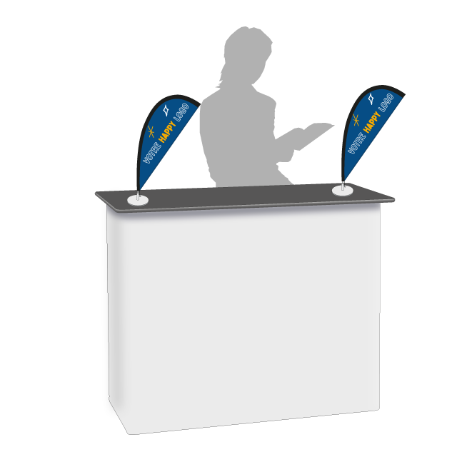 Voile Table Banner  (recto verso)