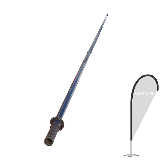 Mât Beachflag Plume