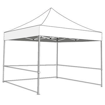 [ADCR3M] Structure Demi Mur Tente Pliante Nomad'o  (3m)