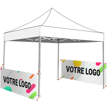 Demi Mur Tente Pliante Imprimé Avec Structure