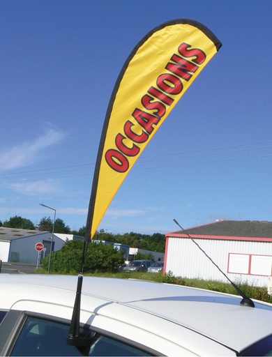 [SDWB1] Mât Drapeau Pour Vitre Voiture  60cm