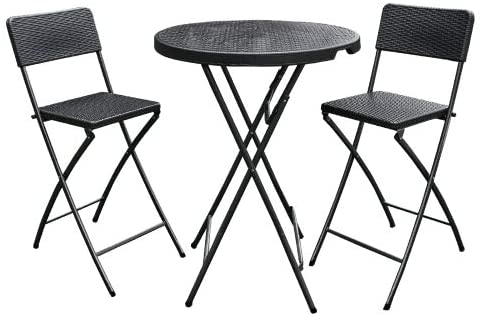 [TALOT2_N] Tabouret Chaise Pliante Lot De 2